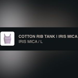 NWT - Cotton Rib Tank / IRIS MICA - Size Large
